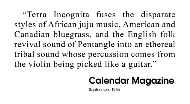 Terra Incognita 1984-1988 Calendar Magazine